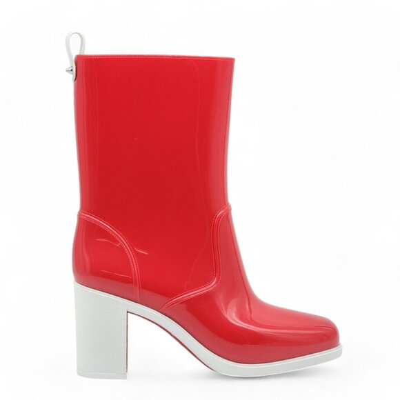Christian Louboutin Loubirain Boots - PVC and Rubber - Red 39 8.5 US $700 - Picture 3 of 7